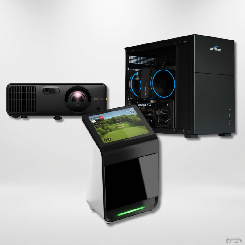 Garmin Approach R50 Launch Monitor Projector Golf Simulator Computer Package.