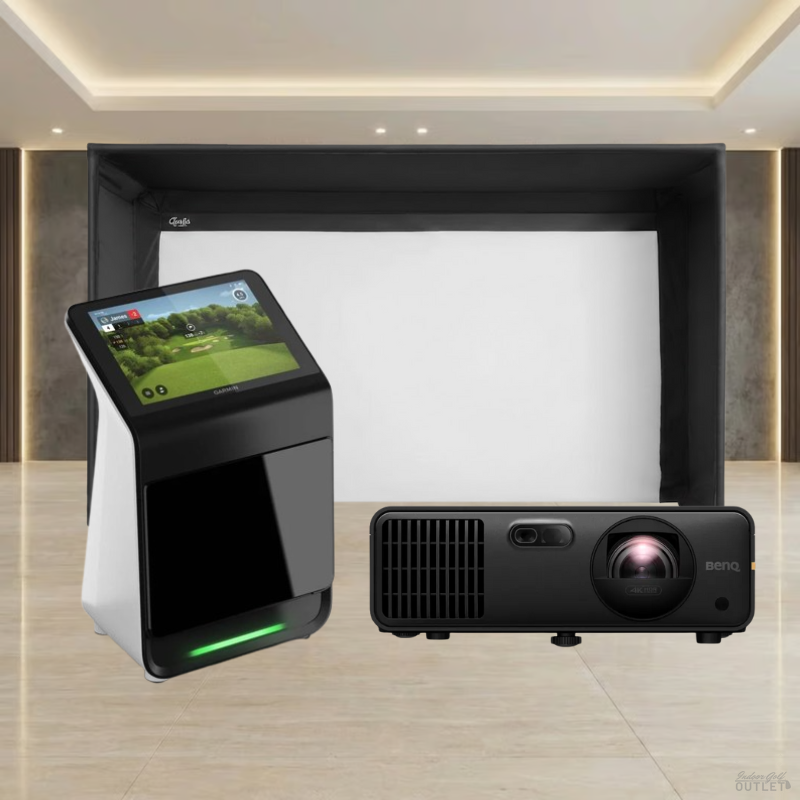 Garmin Approach R50® Launch Monitor Carl's Place Pro Golf Simulator Enclosure Projector Package.