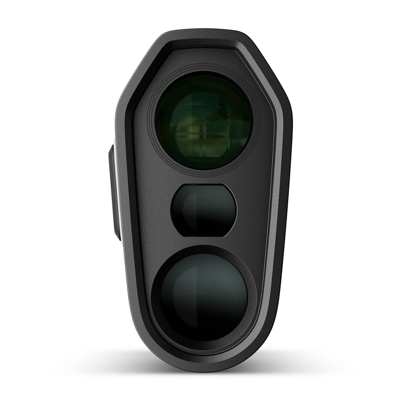 Garmin Approach Z10 Golf Laser Rangefinder front lens and laser aperture view.