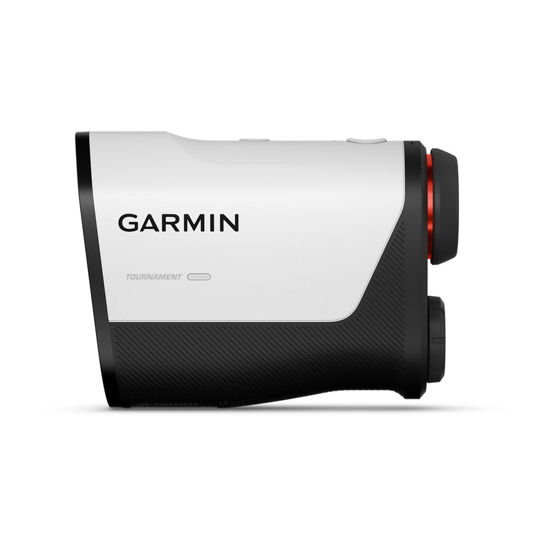 Garmin Approach Z10 Golf Laser Rangefinder left side view.