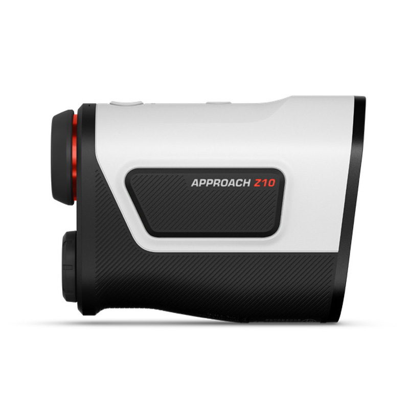 Garmin Approach Z10 Golf Laser Rangefinder right side view.