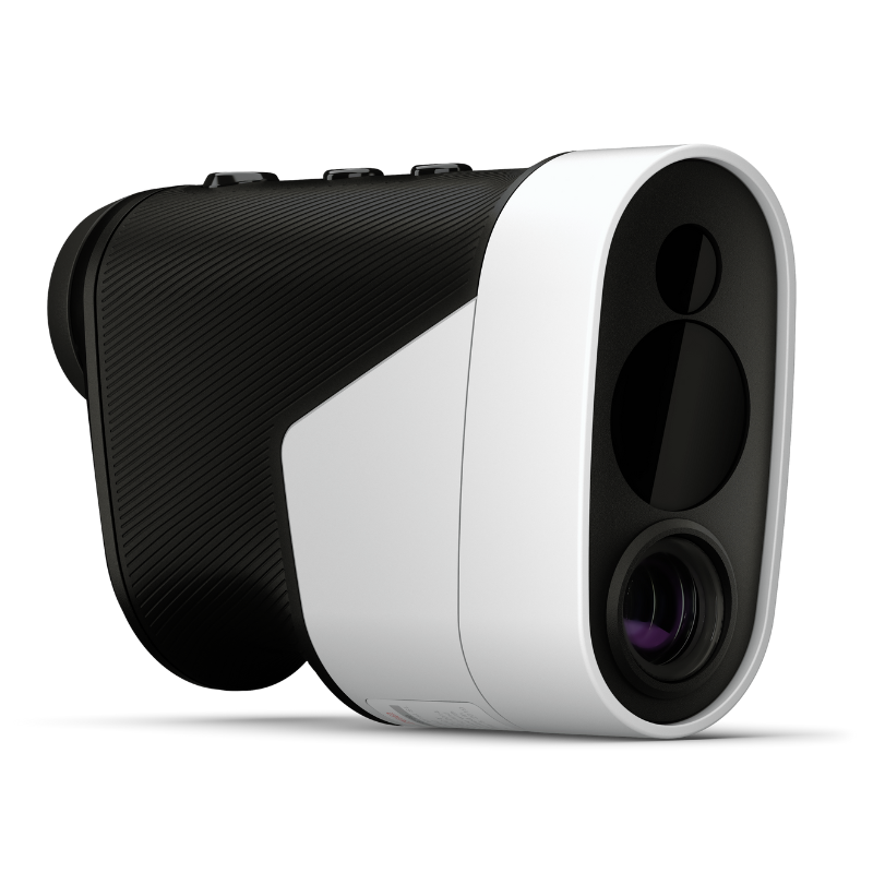Garmin Approach Z82 Golf Laser Rangefinder with GPS left angle view.