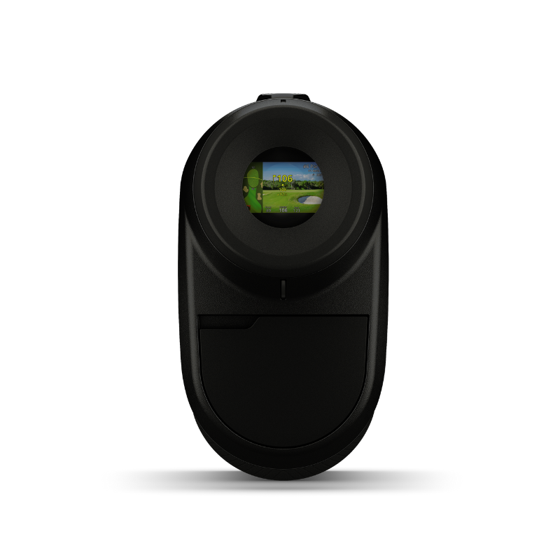 Garmin Approach Z82 Golf Laser Rangefinder with GPS user view.