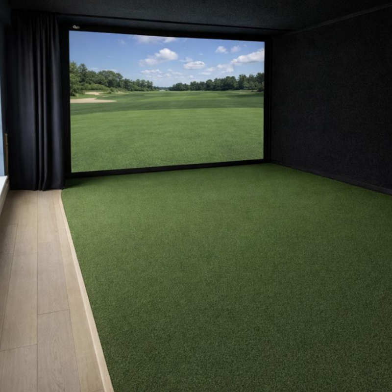 Golf Simulator Design Plans and Consultation finished room.