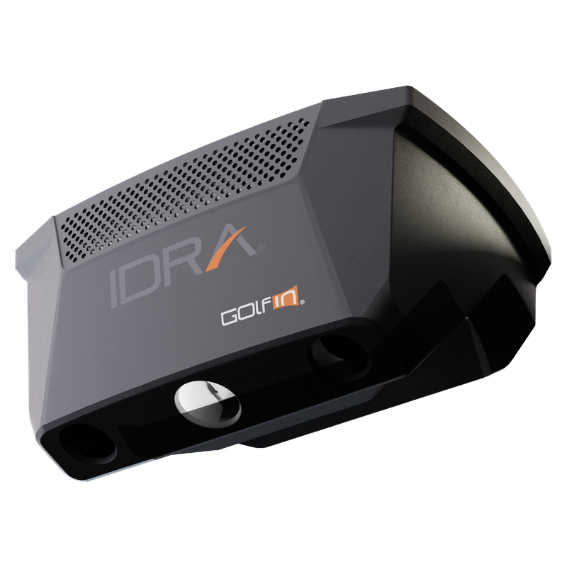 GolfIn IDRA II Launch Monitor angled view.