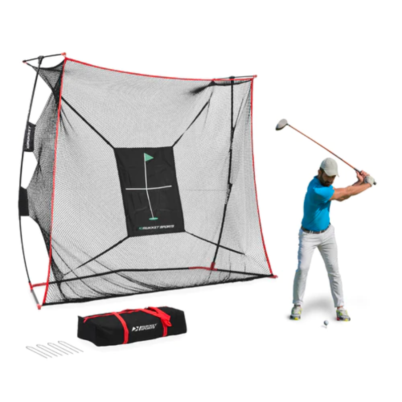 Rukket Sports Haack Pro Golf Net side view.