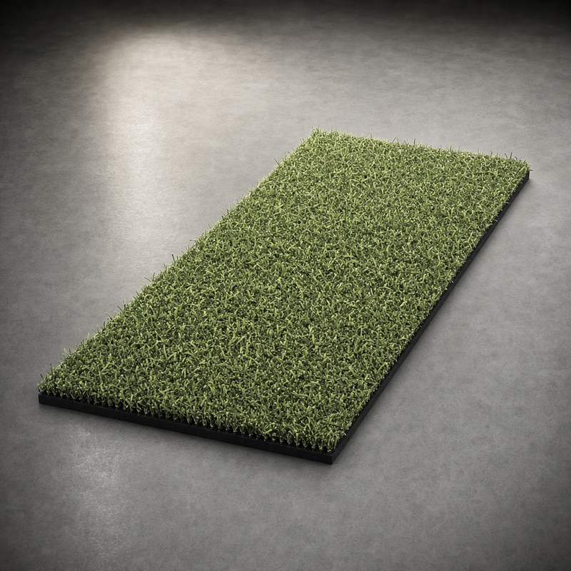 IGO Local Muni Hitting Strip included with the IGO Single-Level Golf Simulator Flooring, with its all-black backing