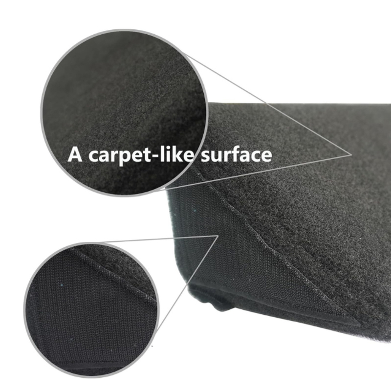 Impact Sports Ball Return Enclosure Bumper close-up of the carpet-like fabric surface and the hook and loop side strip.