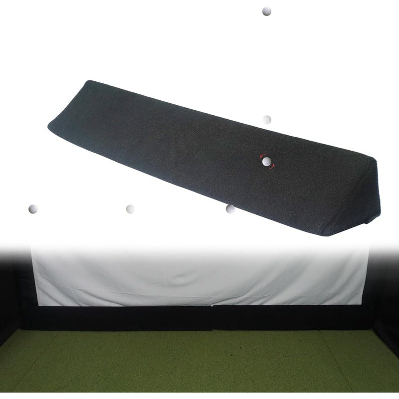 Impact Sports Ball Return Enclosure Bumper installed along the bottom edge of an enclosure screen.