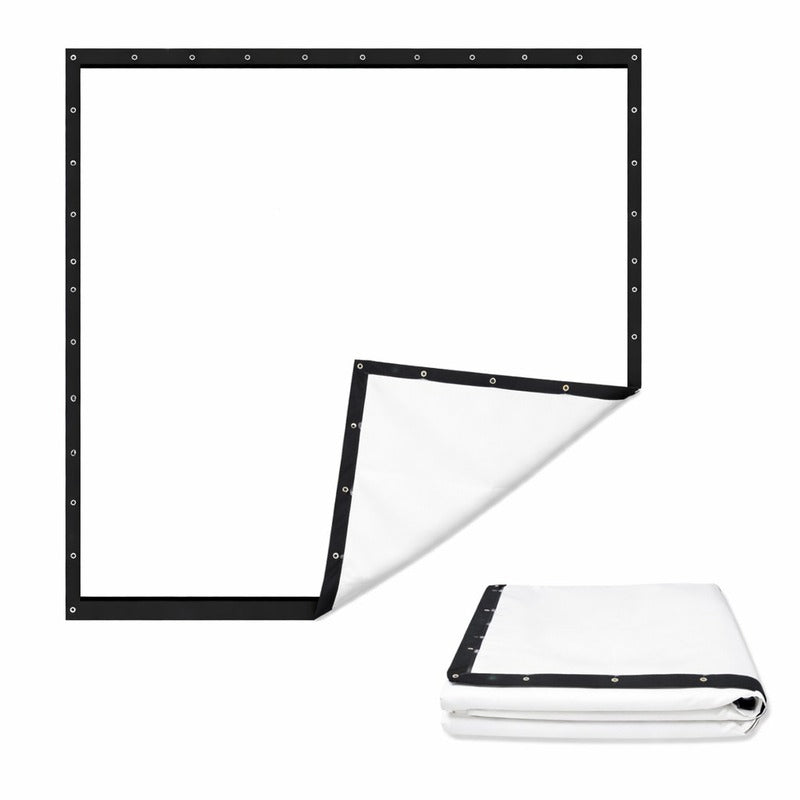Impact Sports Standard Golf Impact Screen folded white impact screen with black grommeted border.