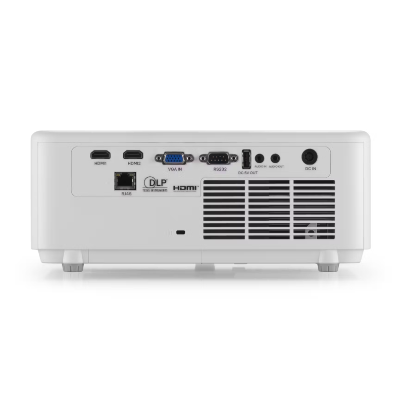 InFocus IN1026ST Nemesis II 4000-Lumen WXGA Short-Throw DLP Laser Projector rear view.