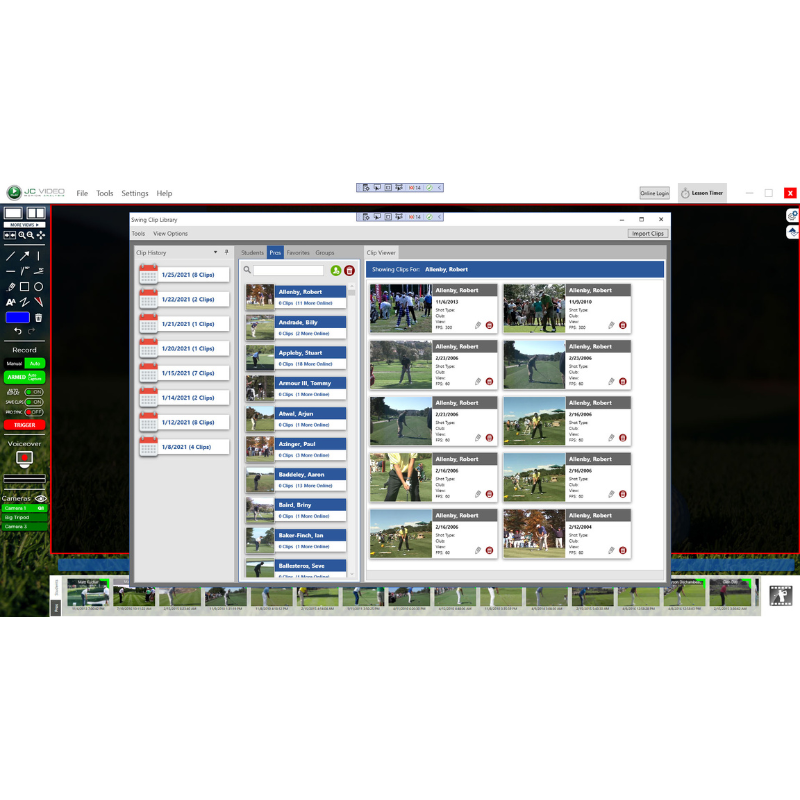 JC Video Digital Mirror Ultimate Software video recordings.