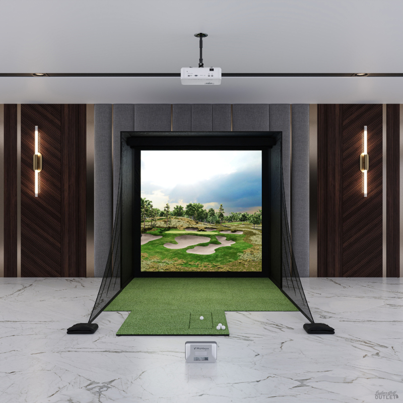 FlightScope Mevo+ DIY Golf Simulator Package with 8x8 DIY Enclosure.