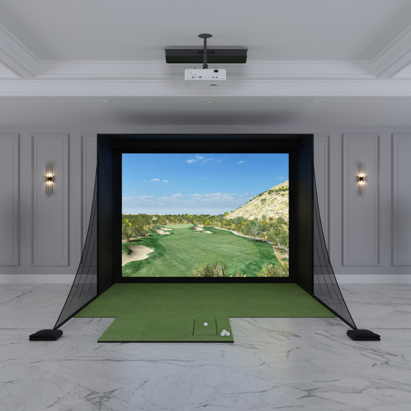 NVISAGE N1 DIY Golf Simulator Package with 8x10.5 Carl&#39;s Place DIY Enclosure.