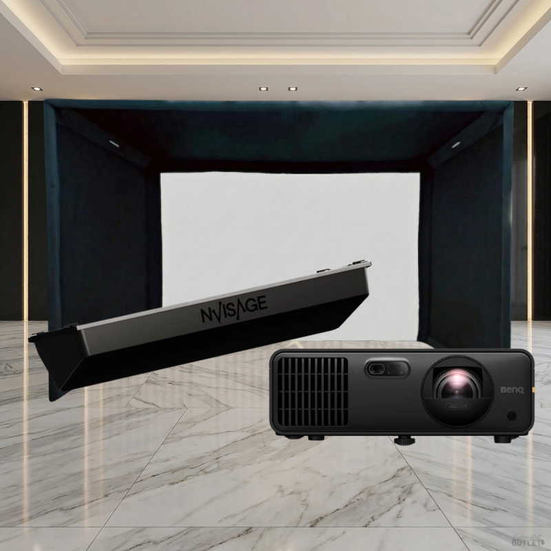 NVISAGE N1 Launch Monitor SIGPRO Commercial Golf Simulator Enclosure Projector Package