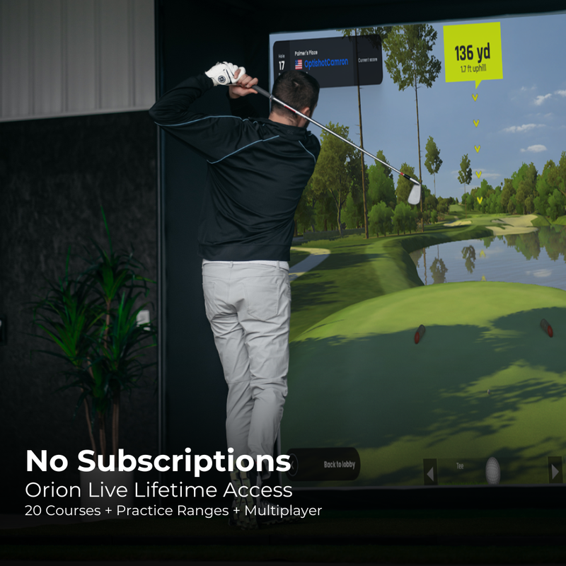 OptiShot Galaxy Series Golf In A Box 4 Simulator no subscriptions.