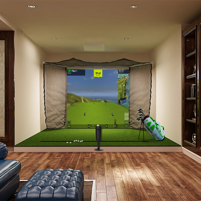 OptiShot Nova Series Golf In A Box 5 Simulator front view.