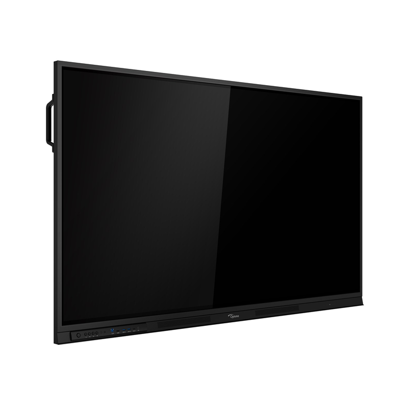Optoma Creative Touch 3653RK 65" 4K UHD Interactive Touchscreen Display angled view.