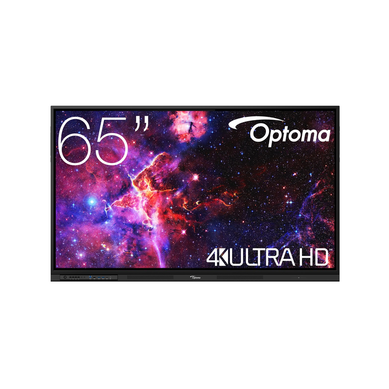 Optoma Creative Touch 3653RK 65" 4K UHD Interactive Touchscreen Display front view.