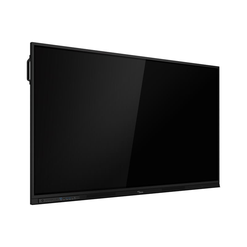 Optoma Creative Touch 3753RK 75" 4K UHD Interactive Touchscreen Display angled view.