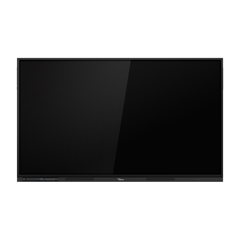 Optoma Creative Touch 3753RK 75" 4K UHD Interactive Touchscreen Display display off front view.