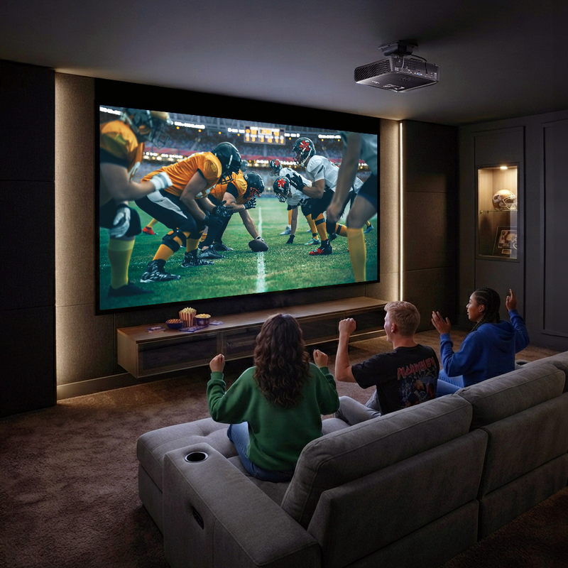 Optoma GT2300HDR 3600-Lumens 1080p Short Throw Golf Simulator Projector home theater viewing.