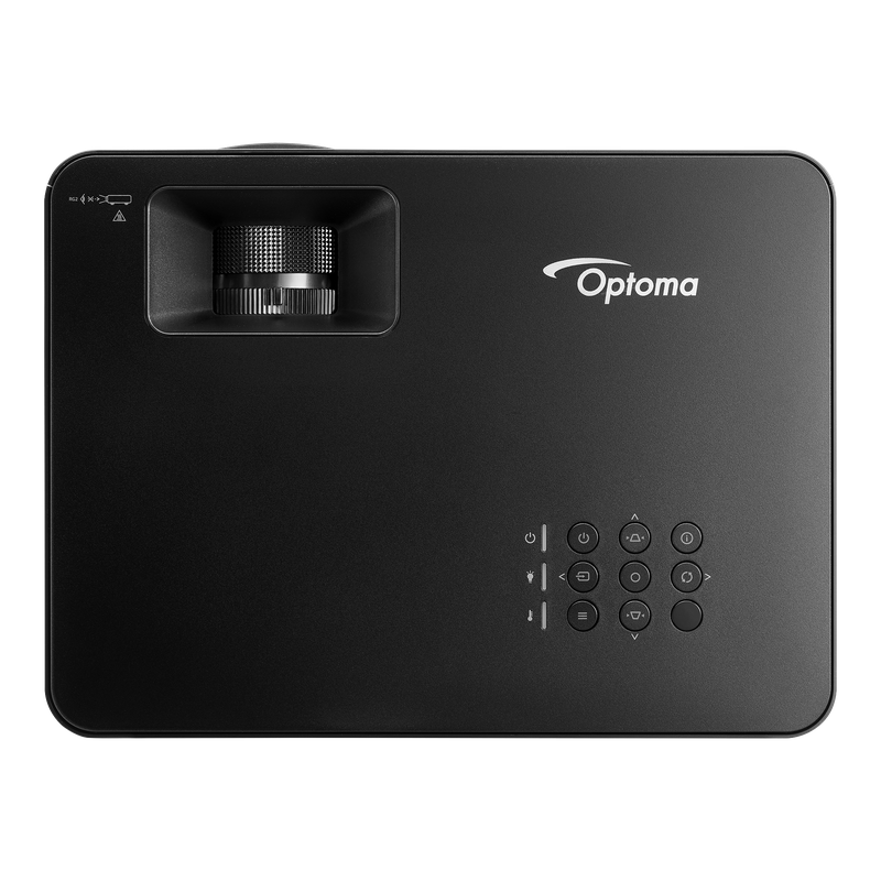 Optoma LW352BST WXGA 3500-Lumens Short Throw Golf Simulator Projector top view.