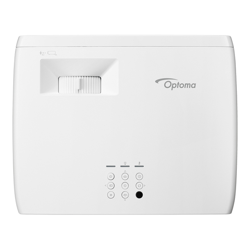 Optoma ZH451ST White 4200-Lumens 1080p Short Throw Golf Simulator Projector top view.