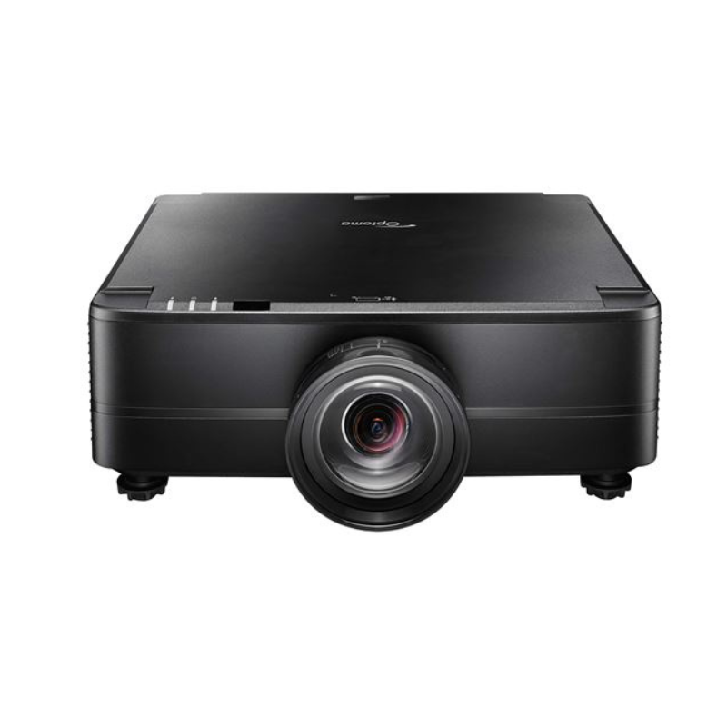 Optoma ZU920TST 9800 Lumens WUXGA Short Throw Golf Simulator Projector slight overhead view.