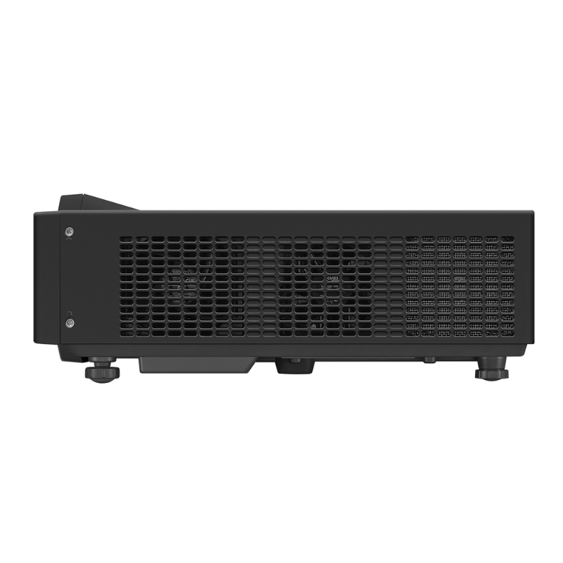 Panasonic PT-VMZ6STBU7 6200-Lumen WUXGA Short Throw Golf Simulator Projector right sided view.