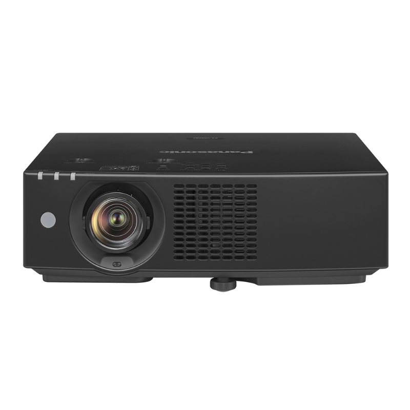 Panasonic PT-VMZ72BU7 7300-Lumen WUXGA Normal Throw Golf Simulator Projector front view.