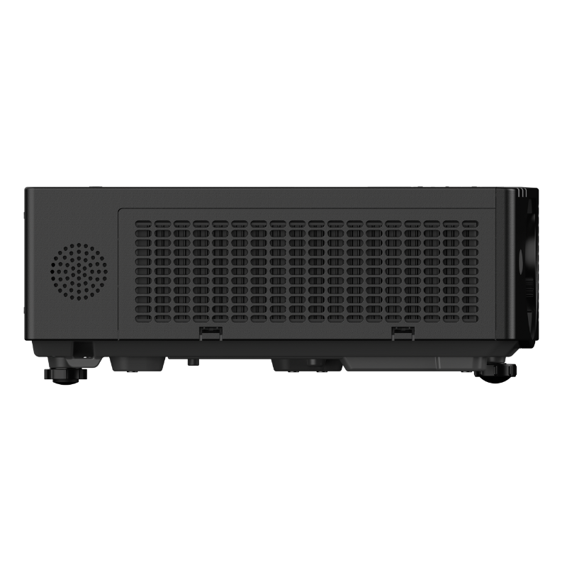 Panasonic PT-VMZ72BU7 7300-Lumen WUXGA Normal Throw Golf Simulator Projector left sided view.