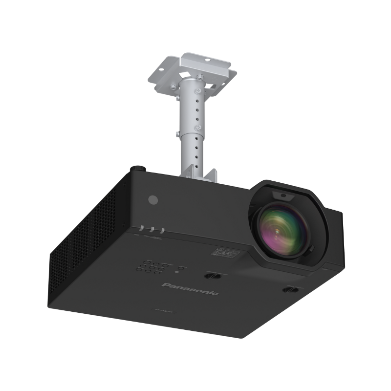 Panasonic PT-VMZ7STBU7 7000-Lumen WUXGA Short Throw Golf Simulator Projector mounted view.