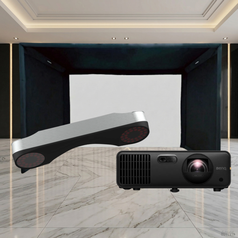 ProTee United VX Launch Monitor SIGPRO Commercial Golf Simulator Enclosure Projector Package