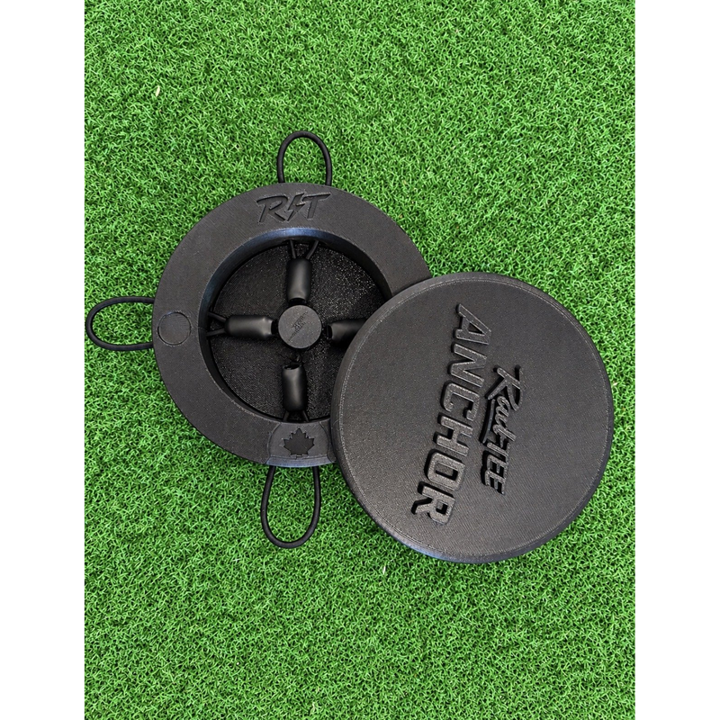 RadTee 4X Anchor Base with the lid removed showing the rotating hub.