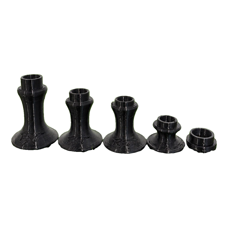RadTee SoftFlex Classic Golf Tees 5-Pack black tees in graduated heights.