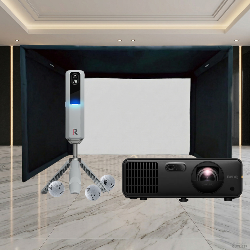 Rapsodo MLM2PRO Launch Monitor SIGPRO Commercial Golf Simulator Enclosure Projector Package