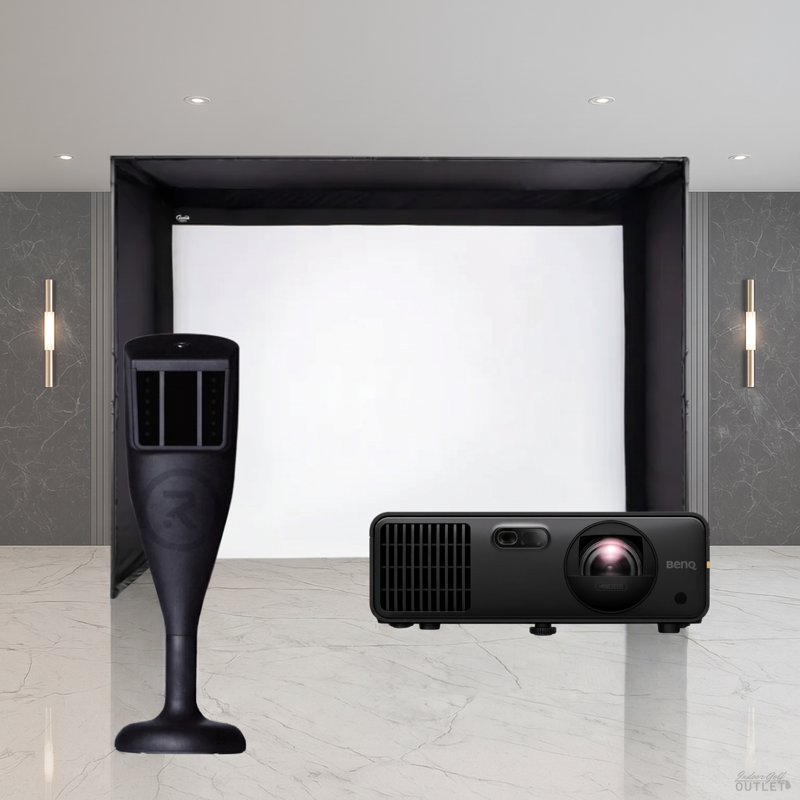 Red Stakes Golf One DIY Golf Simulator Enclosure Projector Package.