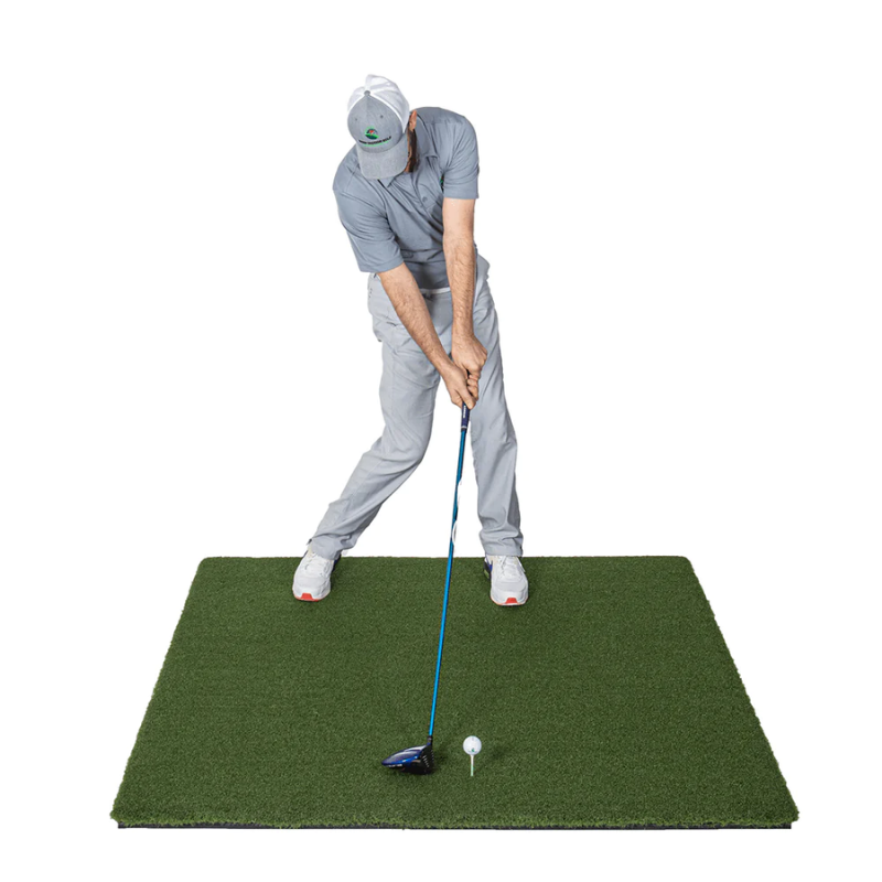 SIG Fairway Series Golf Mat with golfer at impact.