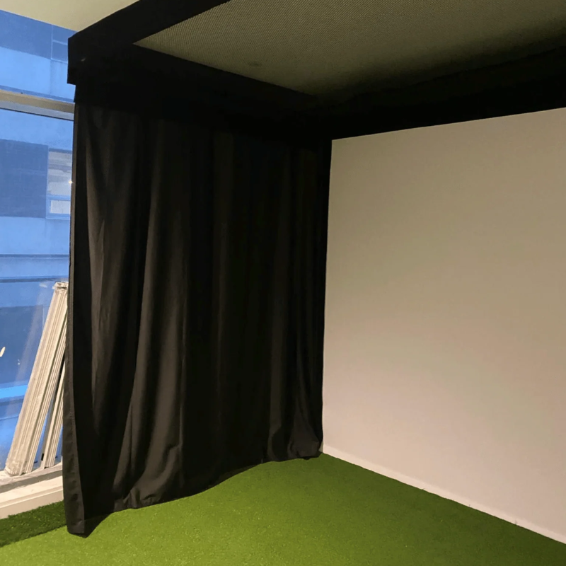 SIG Golf Simulator Curtains with impact screen.