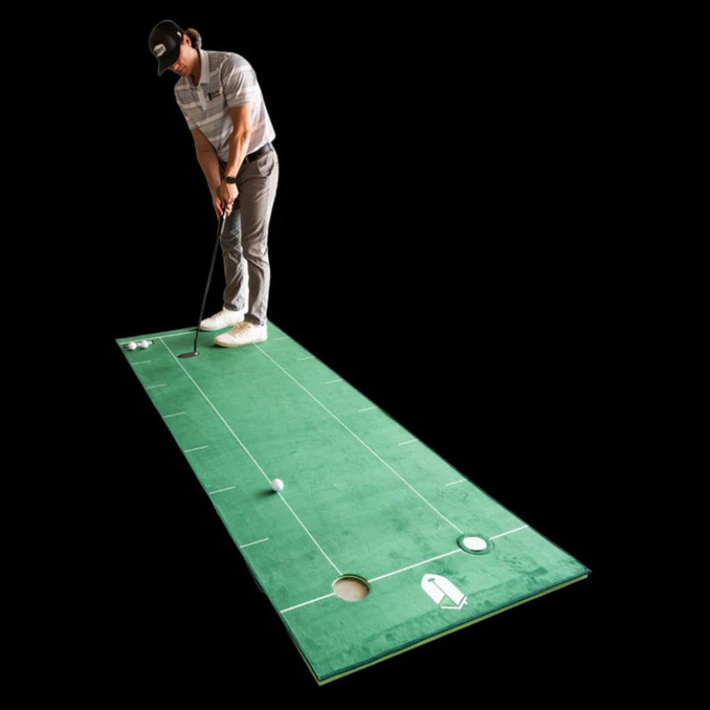 SIG LITE Indoor Putting Green 3x8 man putting.