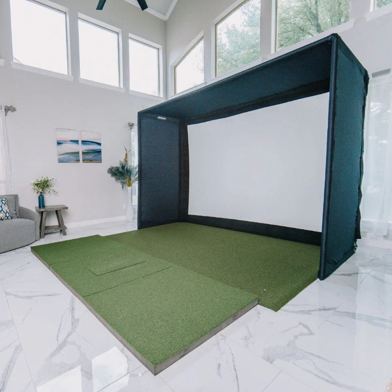 SIG10 Golf Simulator Enclosure secondary indoor setup.