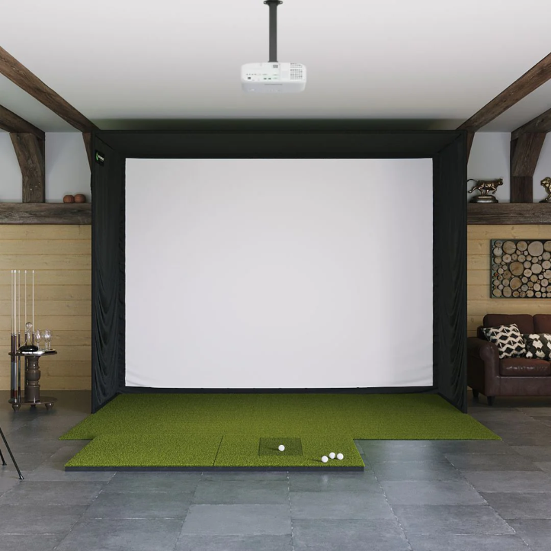 SIG12 Golf Simulator Studio Complete Package with SIGPRO 4&#39; x 7&#39; Golf Mat.