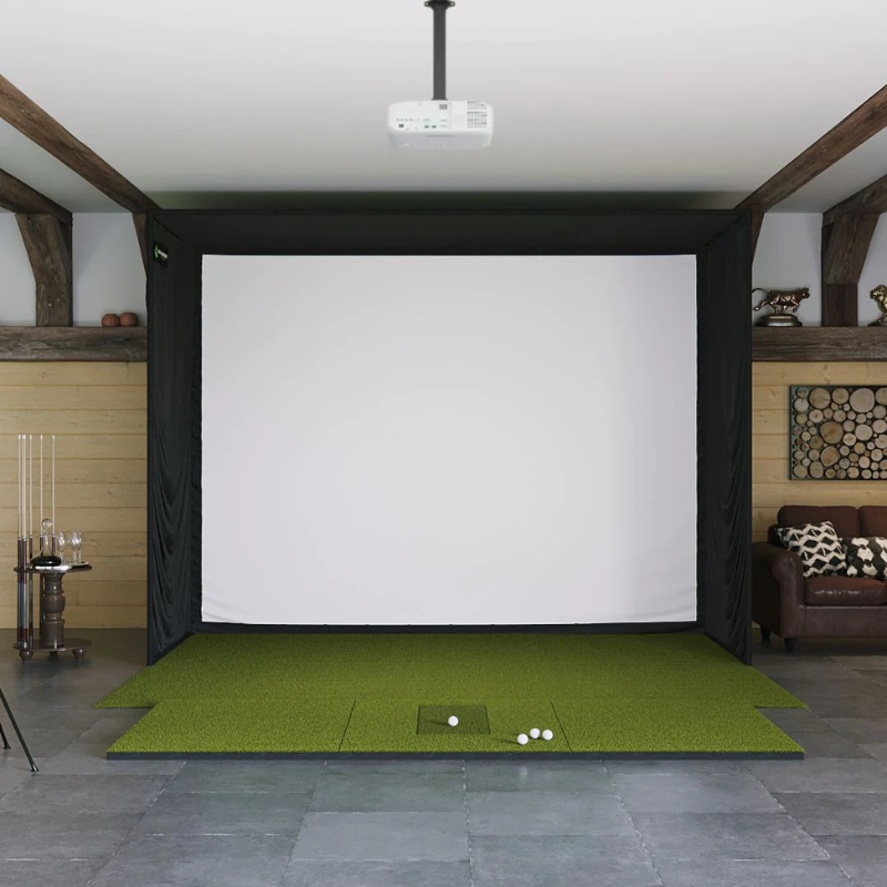 SIG12 Golf Simulator Studio Complete Package with SIGPRO 4&#39; x 10&#39; Golf Mat.