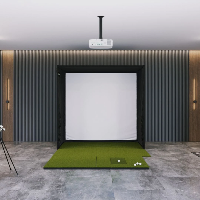 SIG8 Golf Simulator Studio Complete Package with SIGPRO Softy 4&#39; x 7&#39; Golf Mat.