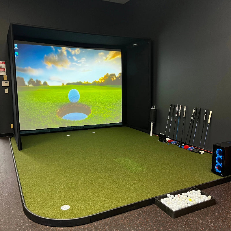 SIGPRO Golf Simulator Flooring complete setup.