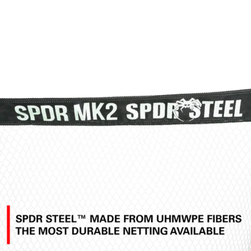 Rukket Sports SPDR MK2 Portable Driving Range with SPDR STEEL™ Netting UHMWPE fibers close view.