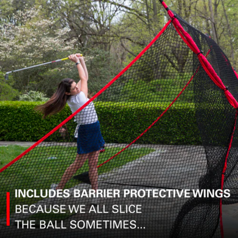Rukket Sports SPDR Portable Driving Range with barrier protective wings.