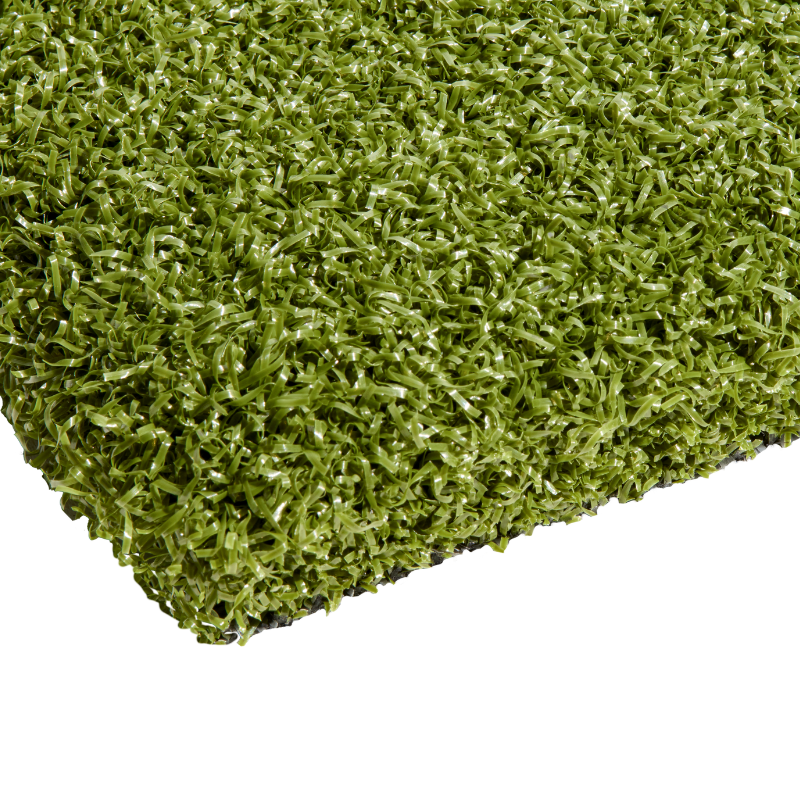 A sample swatch of SYNLawn Tee Strike Hitting Turf.