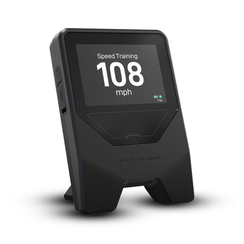 Shot Scope LM1 Launch Monitor in speed training mode.